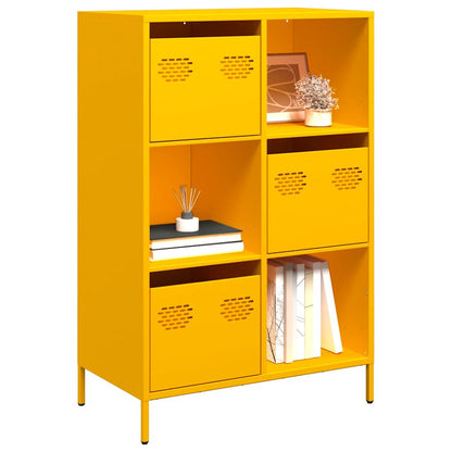 Highboard Mustard Yellow 68x39x103,5 cm Steel