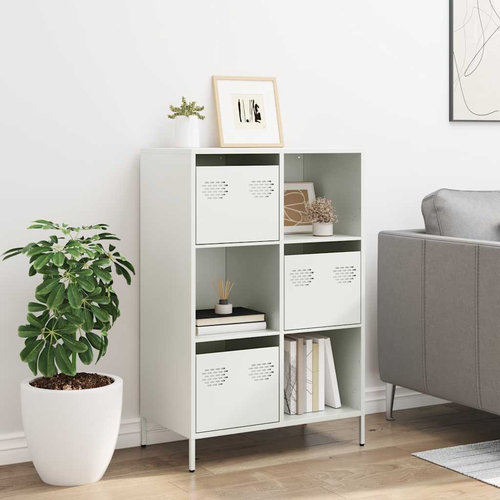 Highboard White 68x39x103,5 cm Steel
