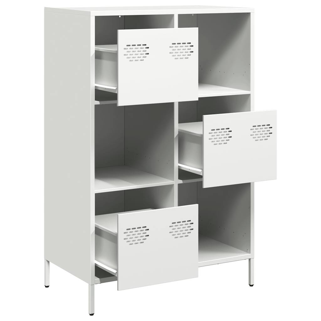 Highboard White 68x39x103,5 cm Steel