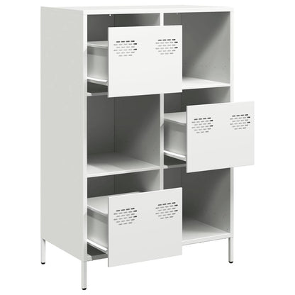 Highboard White 68x39x103,5 cm Steel