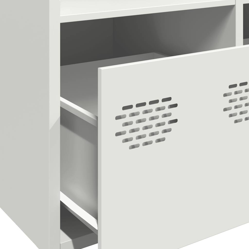 Highboard White 68x39x103,5 cm Steel