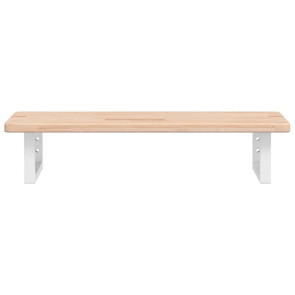 Basin Shelf Wall Mounted Steel and Solid Wood Oak