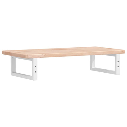 Basin Shelf Wall Mounted Steel and Solid Wood Oak