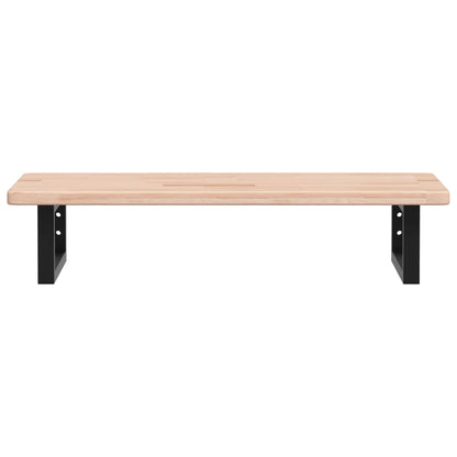 Basin Shelf Wall Mounted Steel and Solid Wood Oak