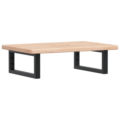 Basin Shelf Wall Mounted Steel and Solid Wood Oak