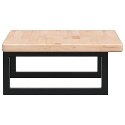 Basin Shelf Wall Mounted Steel and Solid Wood Oak