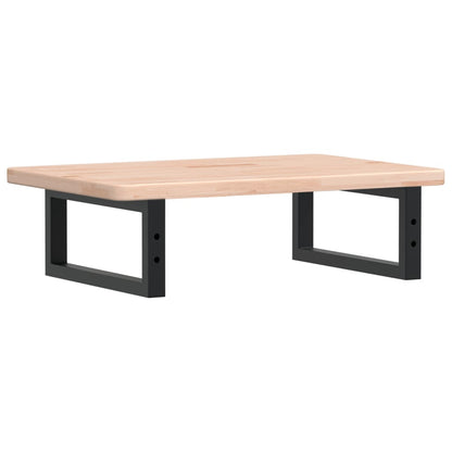 Basin Shelf Wall Mounted Steel and Solid Wood Oak
