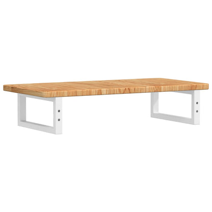Basin Shelf Wall Mounted Steel and Solid Wood Oak