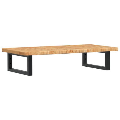 Basin Shelf Wall Mounted Steel and Solid Wood Oak