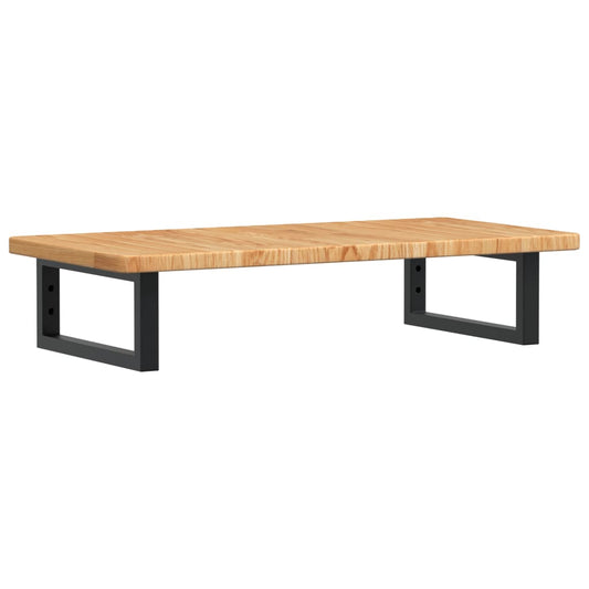Basin Shelf Wall Mounted Steel and Solid Wood Oak