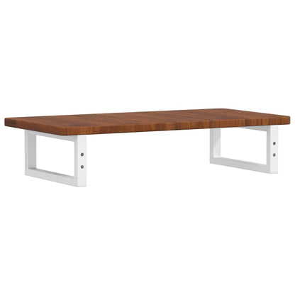 Basin Shelf Wall Mounted Steel and Solid Wood Oak