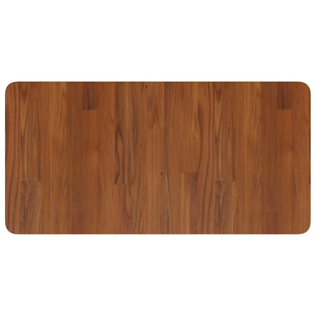Basin Shelf Wall Mounted Steel and Solid Wood Oak