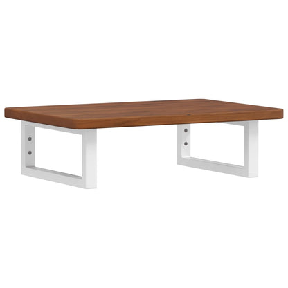 Basin Shelf Wall Mounted Steel and Solid Wood Oak