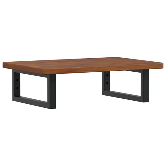 Basin Shelf Wall Mounted Steel and Solid Wood Oak
