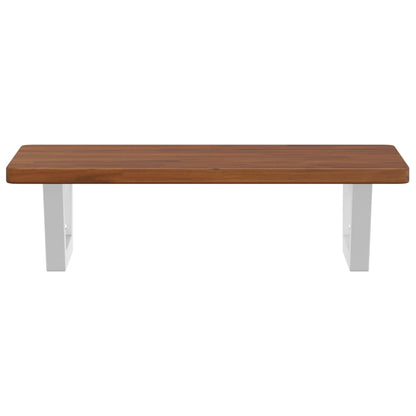 Basin Shelf Wall Mounted Steel and Solid Wood Oak