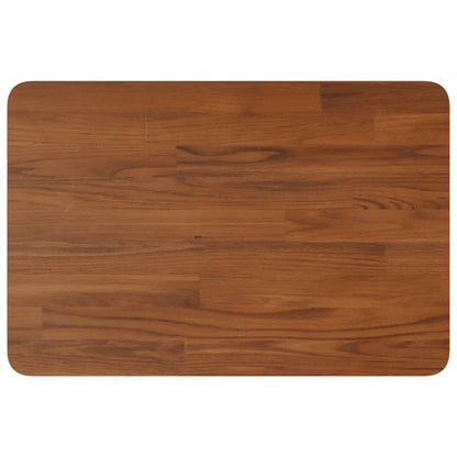 Basin Shelf Wall Mounted Steel and Solid Wood Oak