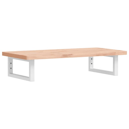 Basin Shelf Wall Mounted Steel and Solid Wood Beech