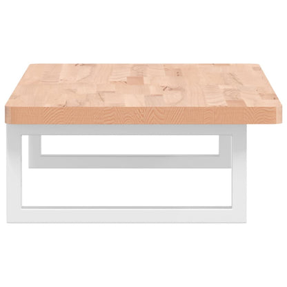 Basin Shelf Wall Mounted Steel and Solid Wood Beech