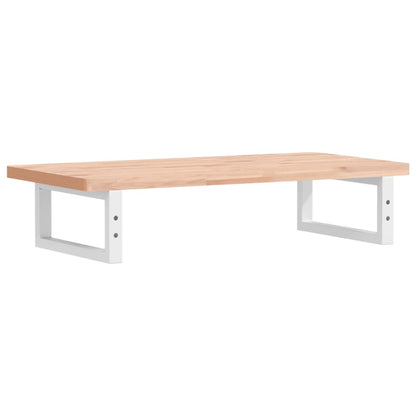 Basin Shelf Wall Mounted Steel and Solid Wood Beech