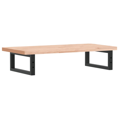 Basin Shelf Wall Mounted Steel and Solid Wood Beech