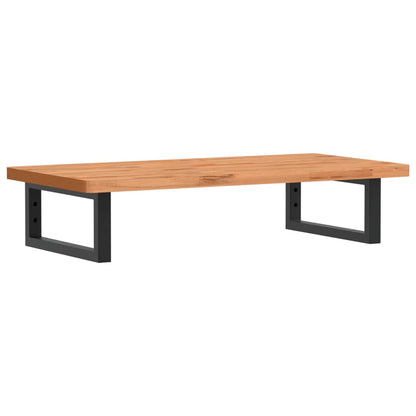Basin Shelf Wall Mounted Steel and Solid Wood Beech