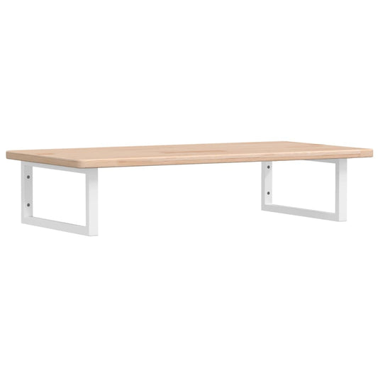 Basin Shelf Wall Mounted Steel and Solid Wood Oak