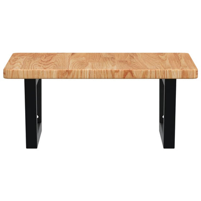 Basin Shelf Wall Mounted Steel and Solid Wood Oak