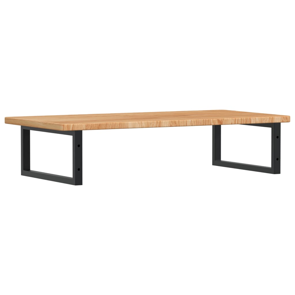 Basin Shelf Wall Mounted Steel and Solid Wood Oak