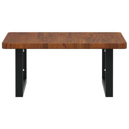 Basin Shelf Wall Mounted Steel and Solid Wood Oak