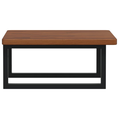 Basin Shelf Wall Mounted Steel and Solid Wood Oak