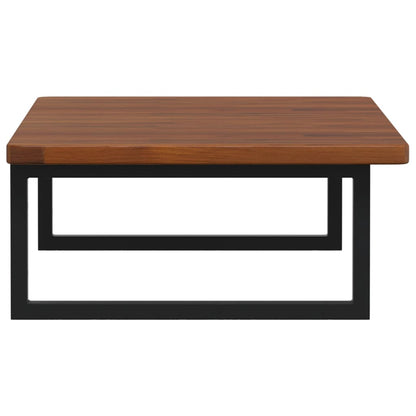 Basin Shelf Wall Mounted Steel and Solid Wood Oak