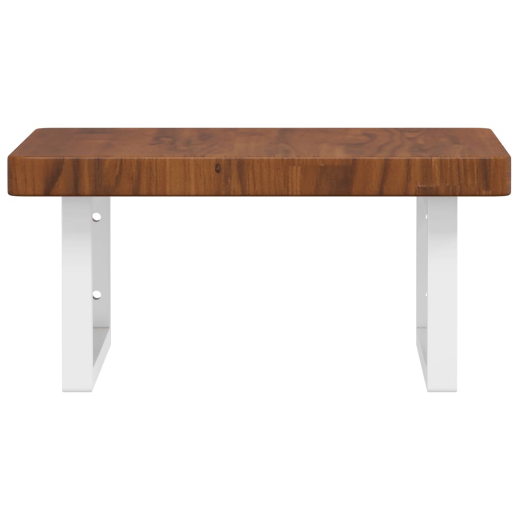 Basin Shelf | Dark brown and white | Solid oak wood, Steel | Standard