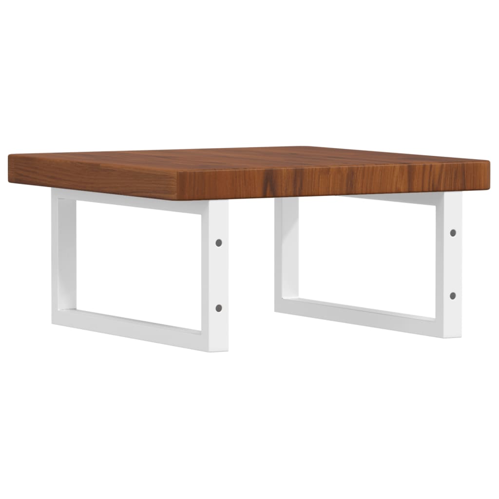 Basin Shelf | Dark brown and white | Solid oak wood, Steel | Standard