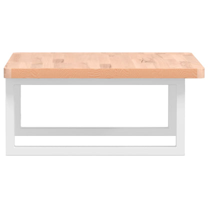 Basin Shelf Wall Mounted Steel and Solid Wood Beech