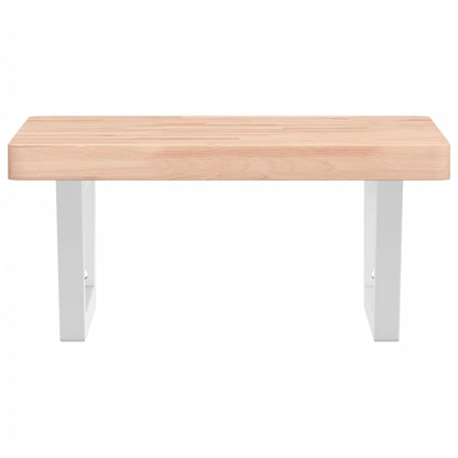 Basin Shelf Wall Mounted Steel and Solid Wood Beech