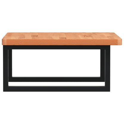 Basin Shelf Wall Mounted Steel and Solid Wood Beech