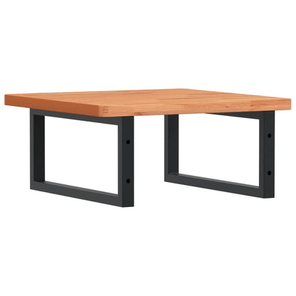 Basin Shelf Wall Mounted Steel and Solid Wood Beech