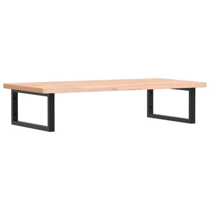 Basin Shelf Wall Mounted Steel and Solid Wood Beech