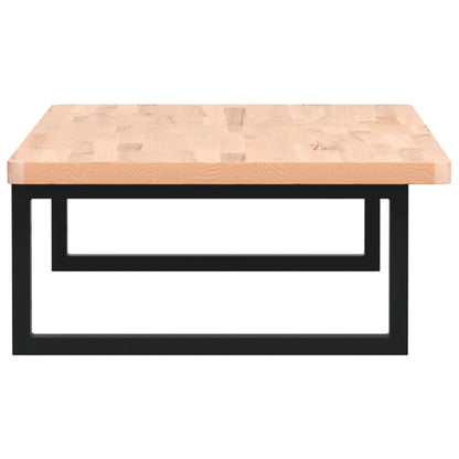 Basin Shelf Wall Mounted Steel and Solid Wood Beech