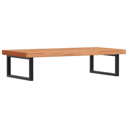 Basin Shelf Wall Mounted Steel and Solid Wood Beech