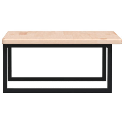 Basin Shelf Wall Mounted Steel and Solid Wood Oak