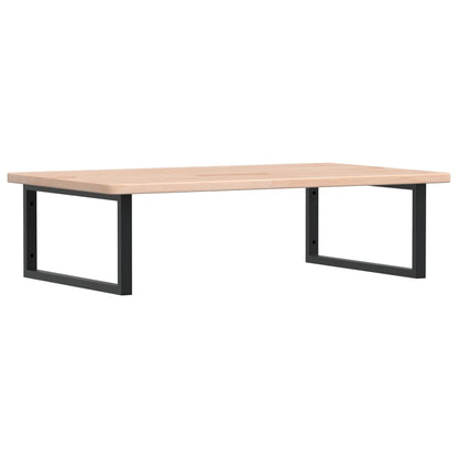 Basin Shelf Wall Mounted Steel and Solid Wood Oak