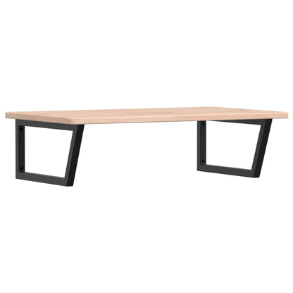 Basin Shelf Wall Mounted Steel and Solid Wood Oak