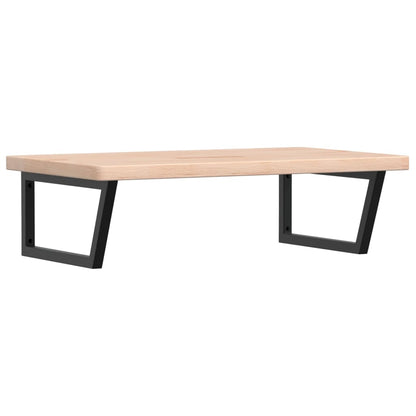 Basin Shelf Wall Mounted Steel and Solid Wood Oak