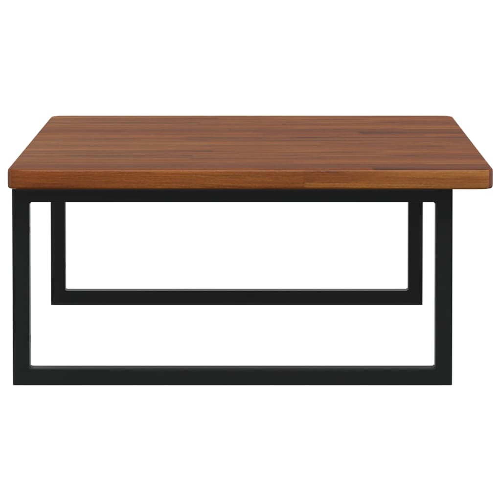 Basin Shelf Wall Mounted Steel and Solid Wood Oak