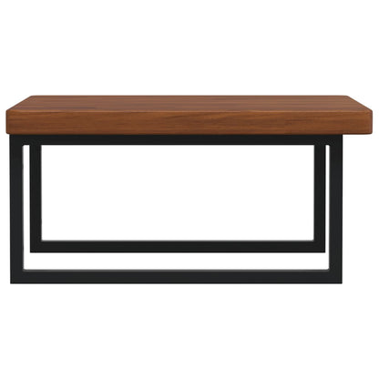 Basin Shelf Wall Mounted Steel and Solid Wood Oak