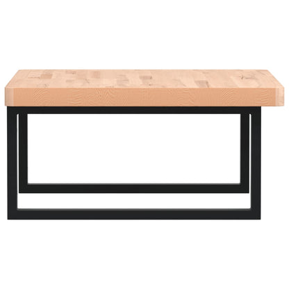 Basin Shelf Wall Mounted Steel and Solid Wood Beech