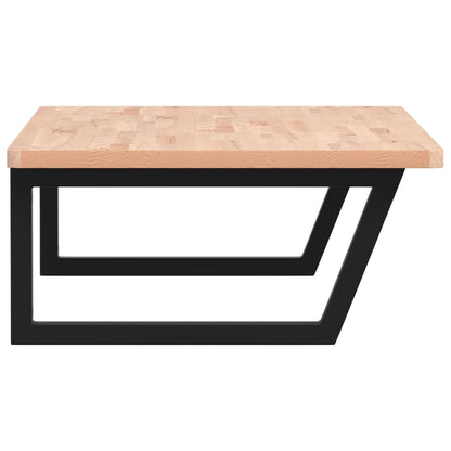 Basin Shelf Wall Mounted Steel and Solid Wood Beech