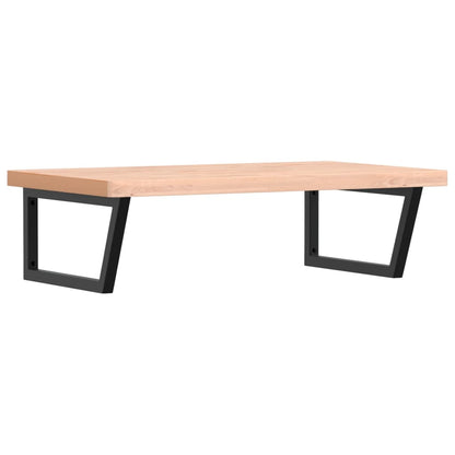 Basin Shelf Wall Mounted Steel and Solid Wood Beech