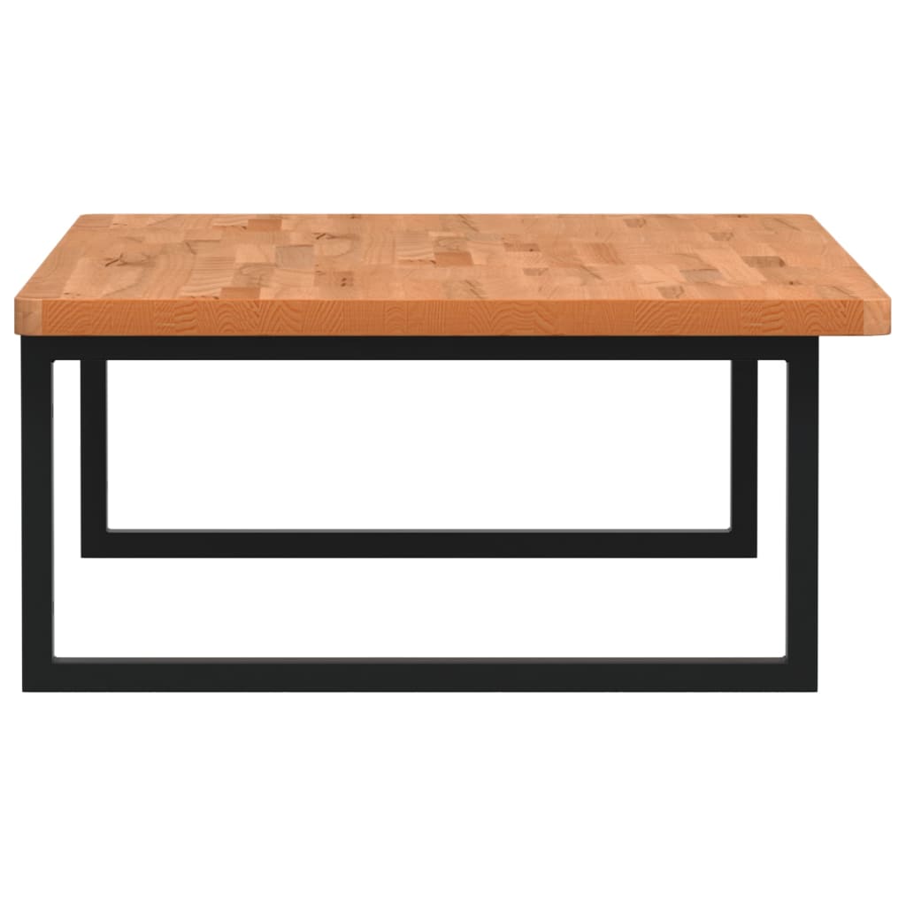 Basin Shelf Wall Mounted Steel and Solid Wood Beech